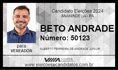 Candidato BETO ANDRADE 2024 - ANANINDEUA - Eleições