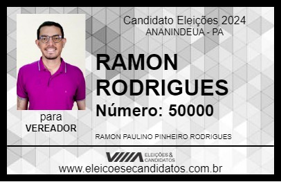 Candidato RAMON RODRIGUES 2024 - ANANINDEUA - Eleições