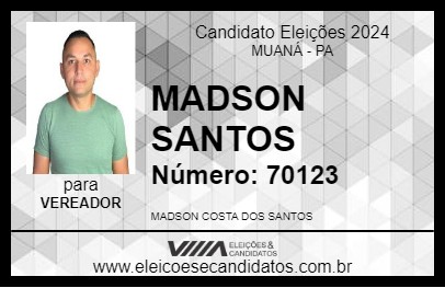 Candidato MADSON SANTOS 2024 - MUANÁ - Eleições