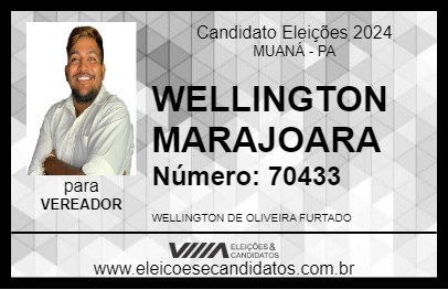 Candidato WELLINGTON MARAJOARA 2024 - MUANÁ - Eleições