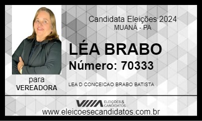 Candidato LÉA BRABO 2024 - MUANÁ - Eleições