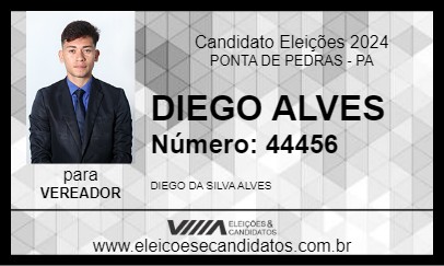 Candidato DIEGO ALVES 2024 - PONTA DE PEDRAS - Eleições