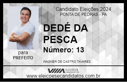 Candidato DEDÉ DA PESCA 2024 - PONTA DE PEDRAS - Eleições