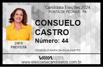 Candidato CONSUELO CASTRO 2024 - PONTA DE PEDRAS - Eleições