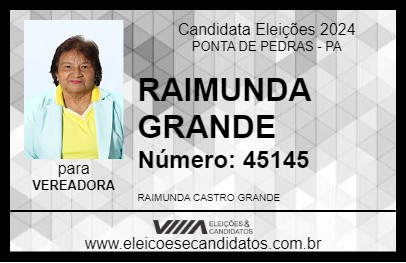 Candidato RAIMUNDA GRANDE 2024 - PONTA DE PEDRAS - Eleições