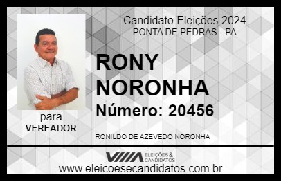 Candidato RONY NORONHA 2024 - PONTA DE PEDRAS - Eleições