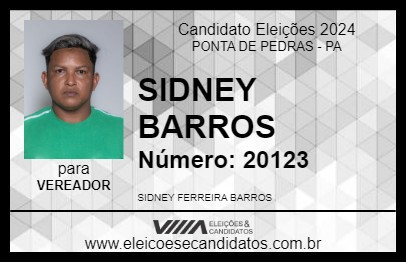 Candidato SIDNEY BARROS 2024 - PONTA DE PEDRAS - Eleições