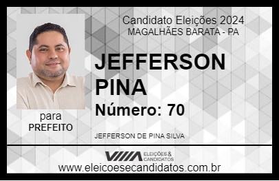 Candidato JEFFERSON PINA 2024 - MAGALHÃES BARATA - Eleições