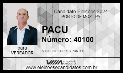 Candidato PACU 2024 - PORTO DE MOZ - Eleições