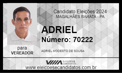 Candidato ADRIEL 2024 - MAGALHÃES BARATA - Eleições