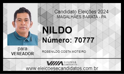 Candidato NILDO 2024 - MAGALHÃES BARATA - Eleições