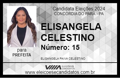 Candidato ELISANGELA CELESTINO 2024 - CONCÓRDIA DO PARÁ - Eleições