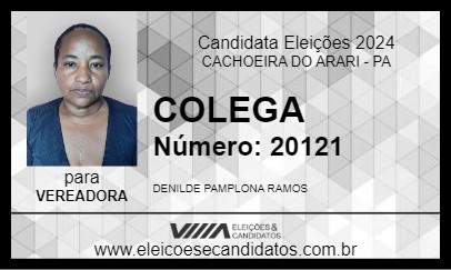 Candidato COLEGA 2024 - CACHOEIRA DO ARARI - Eleições