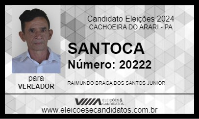 Candidato SANTOCA 2024 - CACHOEIRA DO ARARI - Eleições