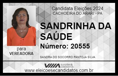 Candidato SANDRINHA DA SAÚDE 2024 - CACHOEIRA DO ARARI - Eleições