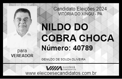 Candidato NILDO DO COBRA CHOCA 2024 - VITÓRIA DO XINGU - Eleições