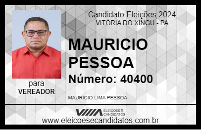 Candidato MAURICIO PESSOA 2024 - VITÓRIA DO XINGU - Eleições