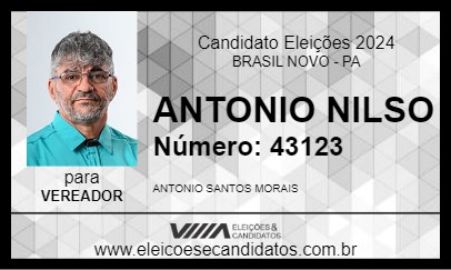 Candidato ANTONIO NILSO 2024 - BRASIL NOVO - Eleições