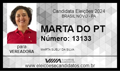 Candidato MARTA DO PT 2024 - BRASIL NOVO - Eleições