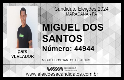 Candidato MIGUEL DOS SANTOS 2024 - MARACANÃ - Eleições