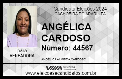 Candidato ANGÉLICA CARDOSO 2024 - CACHOEIRA DO ARARI - Eleições