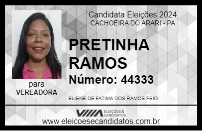 Candidato PRETINHA RAMOS 2024 - CACHOEIRA DO ARARI - Eleições