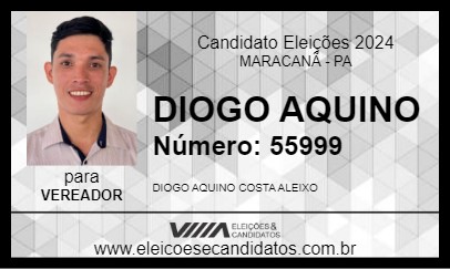 Candidato DIOGO AQUINO 2024 - MARACANÃ - Eleições