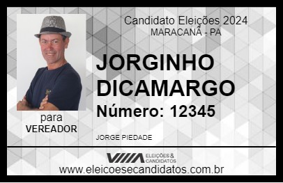 Candidato JORGINHO DICAMARGO 2024 - MARACANÃ - Eleições