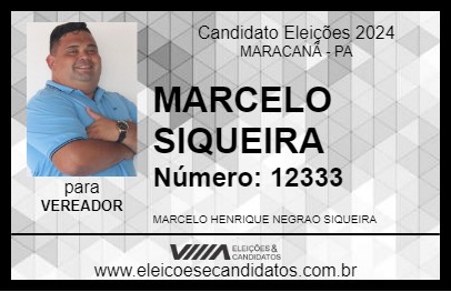 Candidato MARCELO SIQUEIRA 2024 - MARACANÃ - Eleições