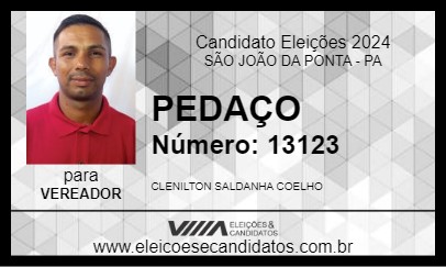 Candidato PEDAÇO 2024 - SÃO JOÃO DA PONTA - Eleições