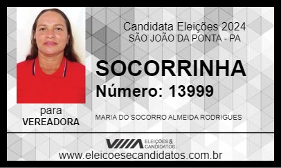 Candidato SOCORRINHA 2024 - SÃO JOÃO DA PONTA - Eleições