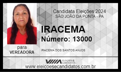 Candidato IRACEMA 2024 - SÃO JOÃO DA PONTA - Eleições