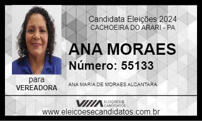 Candidato ANA MORAES 2024 - CACHOEIRA DO ARARI - Eleições