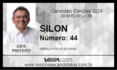 Candidato SILON 2024 - DOM ELISEU - Eleições