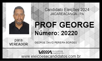 Candidato PROF GEORGE 2024 - JACAREACANGA - Eleições