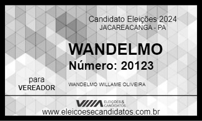 Candidato WANDELMO 2024 - JACAREACANGA - Eleições