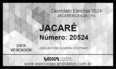 Candidato JACARÉ 2024 - JACAREACANGA - Eleições