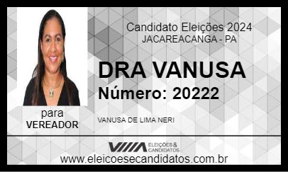 Candidato DRA VANUSA 2024 - JACAREACANGA - Eleições