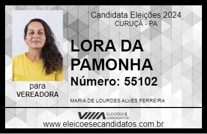 Candidato LORA DA PAMONHA 2024 - CURUÇÁ - Eleições