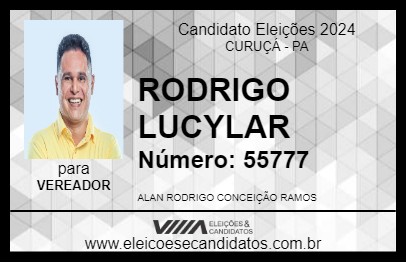 Candidato RODRIGO LUCYLAR 2024 - CURUÇÁ - Eleições