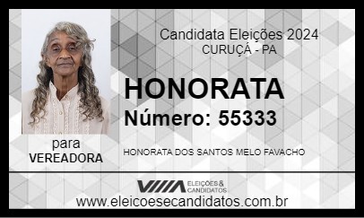 Candidato HONORATA 2024 - CURUÇÁ - Eleições