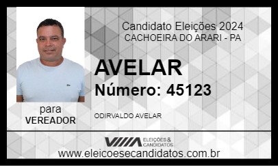 Candidato AVELAR 2024 - CACHOEIRA DO ARARI - Eleições