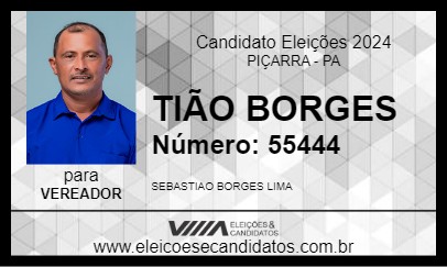 Candidato TIÃO BORGES 2024 - PIÇARRA - Eleições