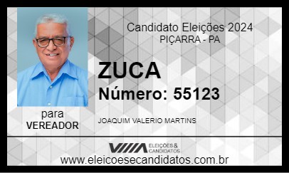 Candidato ZUCA 2024 - PIÇARRA - Eleições