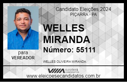 Candidato WELLES MIRANDA 2024 - PIÇARRA - Eleições