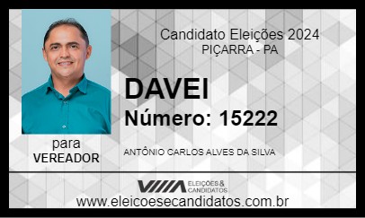 Candidato DAVEI 2024 - PIÇARRA - Eleições