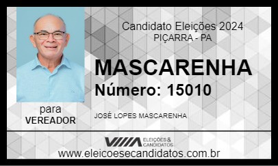 Candidato MASCARENHA 2024 - PIÇARRA - Eleições