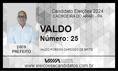 Candidato VALDO 2024 - CACHOEIRA DO ARARI - Eleições