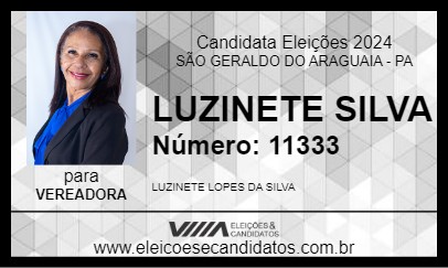 Candidato LUZINETE SILVA 2024 - SÃO GERALDO DO ARAGUAIA - Eleições