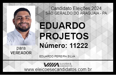 Candidato EDUARDO PROJETOS 2024 - SÃO GERALDO DO ARAGUAIA - Eleições